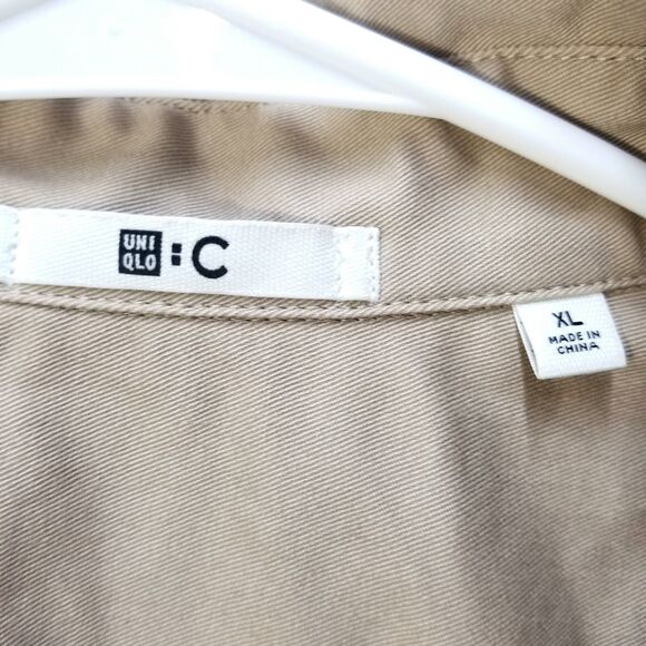 UNIQLO:C Cotton Blend Drawstring Jacket Cotton XL Brown New Cotton Blend - Picture 7 of 13